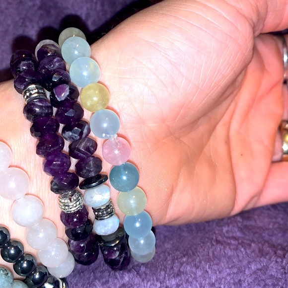 🪬2/$20🪬New 8mm Nat Morganite Stretch Bracelet (Fits a Larger Wrist 7.5-9”) - Picture 9 of 16